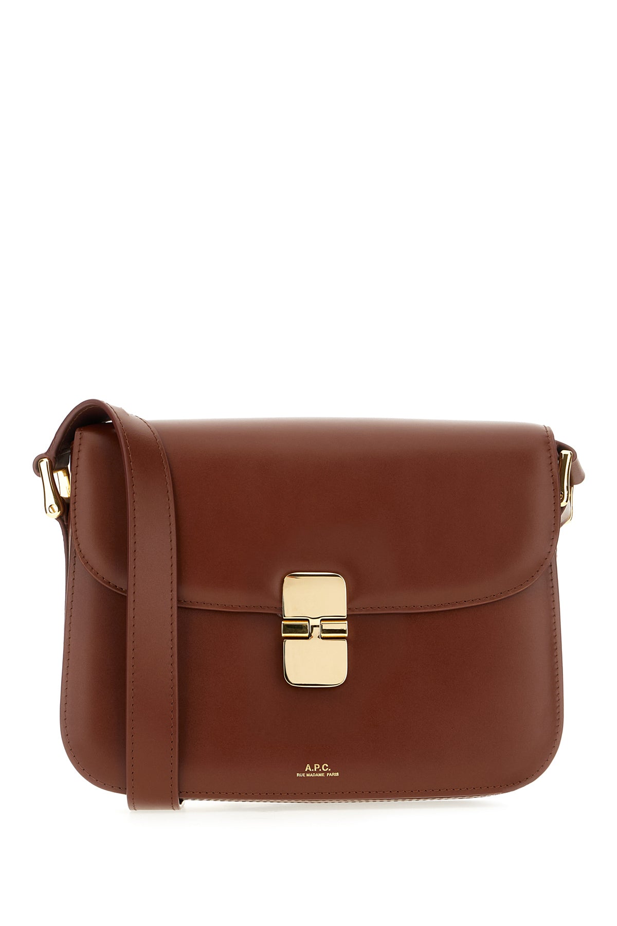 A.P.C. Borsa a tracolla Grace in pelle marrone