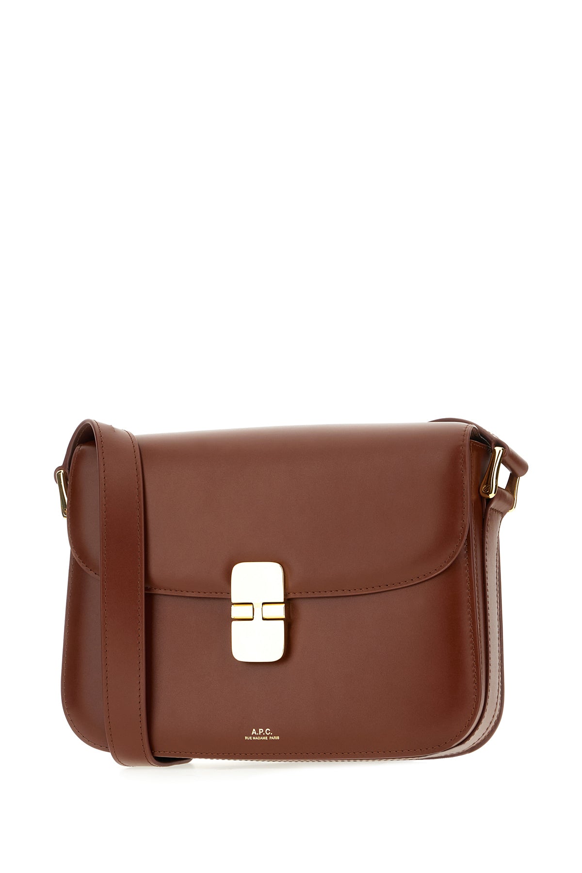 A.P.C. Borsa a tracolla Grace in pelle marrone, view 2