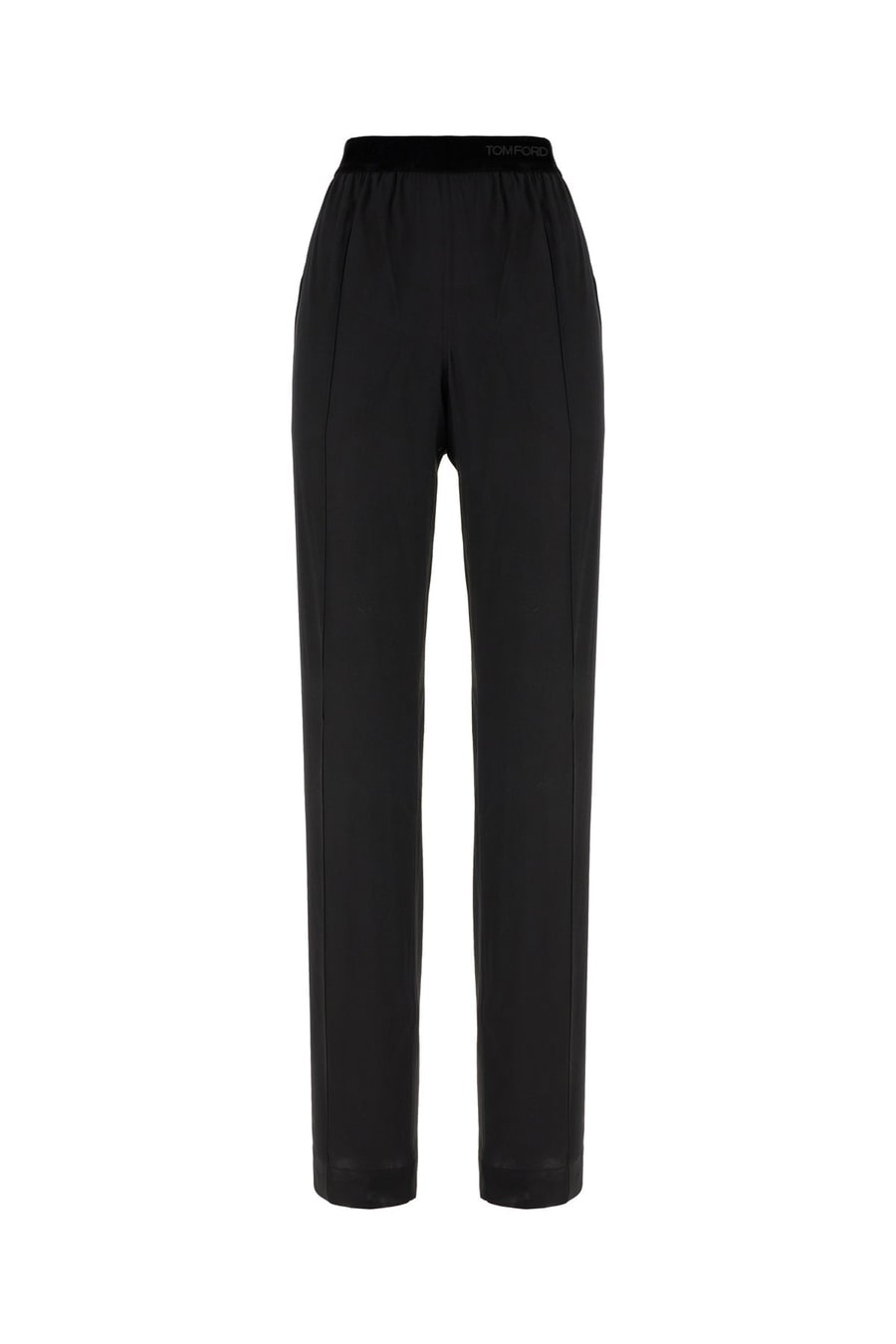 Tom Ford Pantalone in seta stretch nera