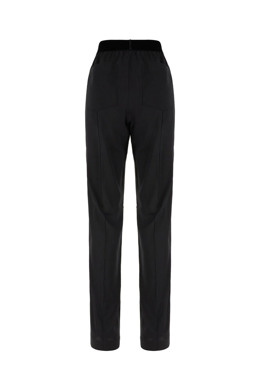 Tom Ford Pantalone in seta stretch nera, view 2