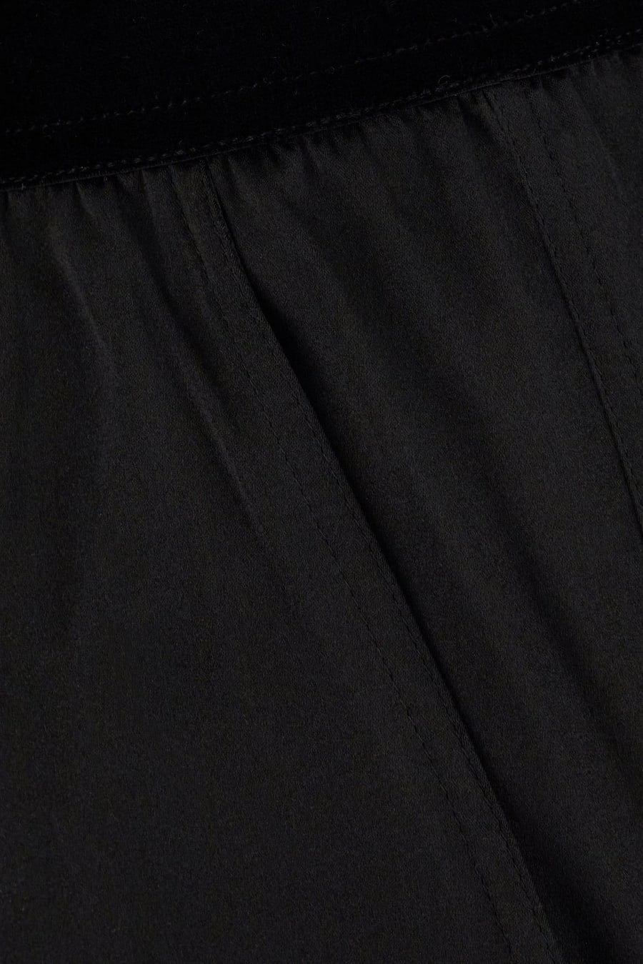 Tom Ford Pantalone in seta stretch nera, view 3