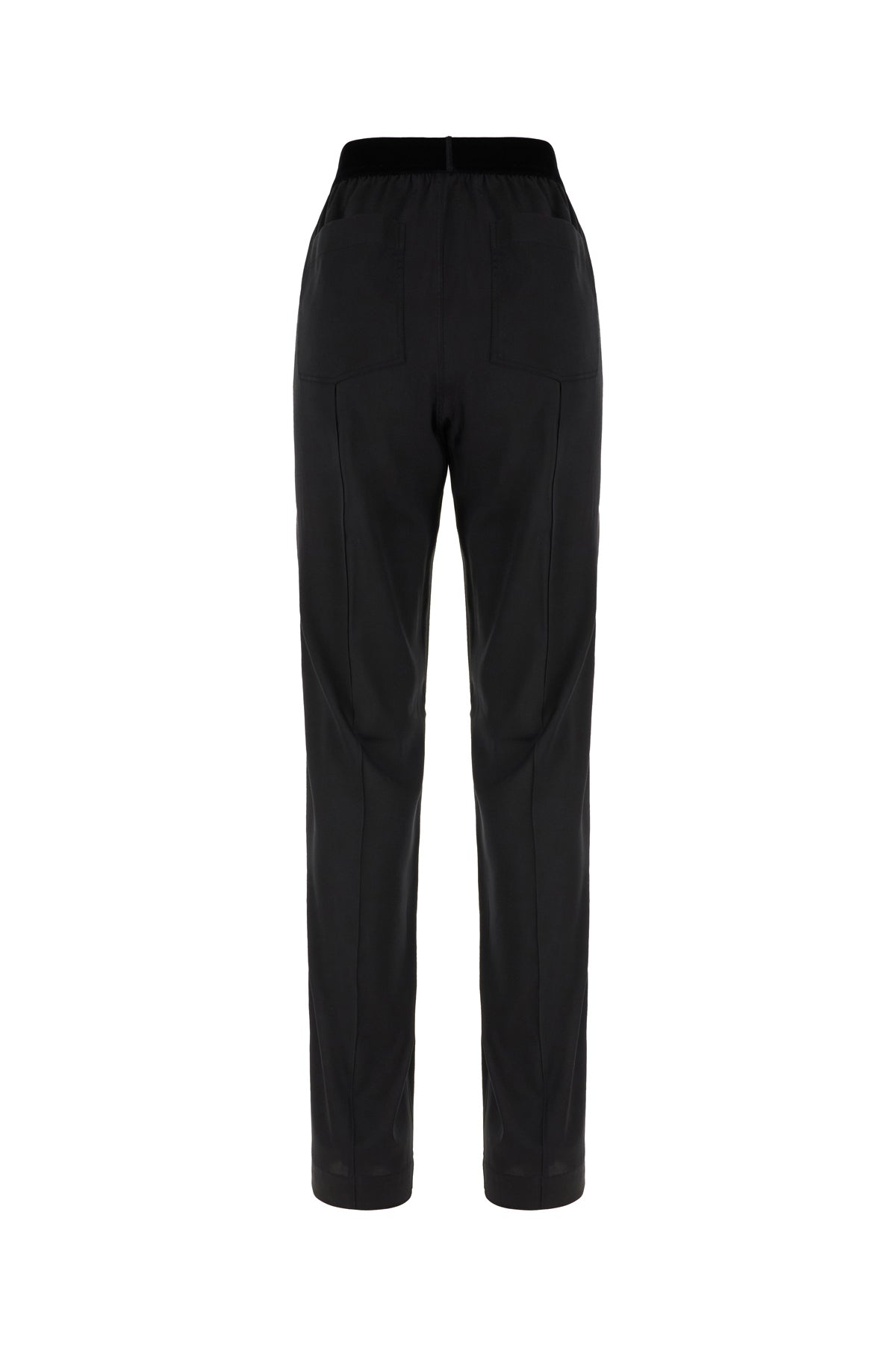 Tom Ford Pantalone in seta stretch nera, view 2
