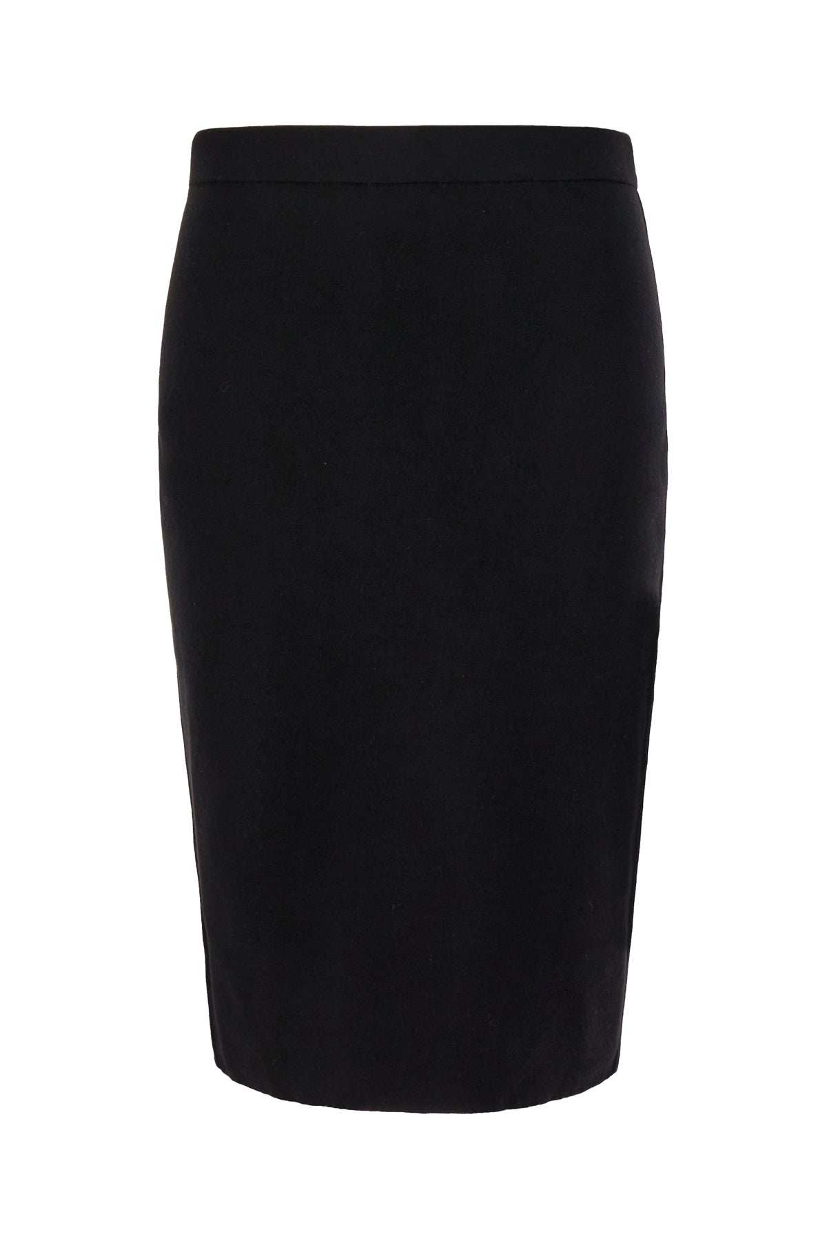 Saint Laurent Gonna in misto lana stretch nera