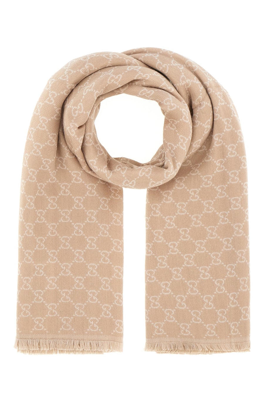 Gucci Sciarpa in misto lana beige