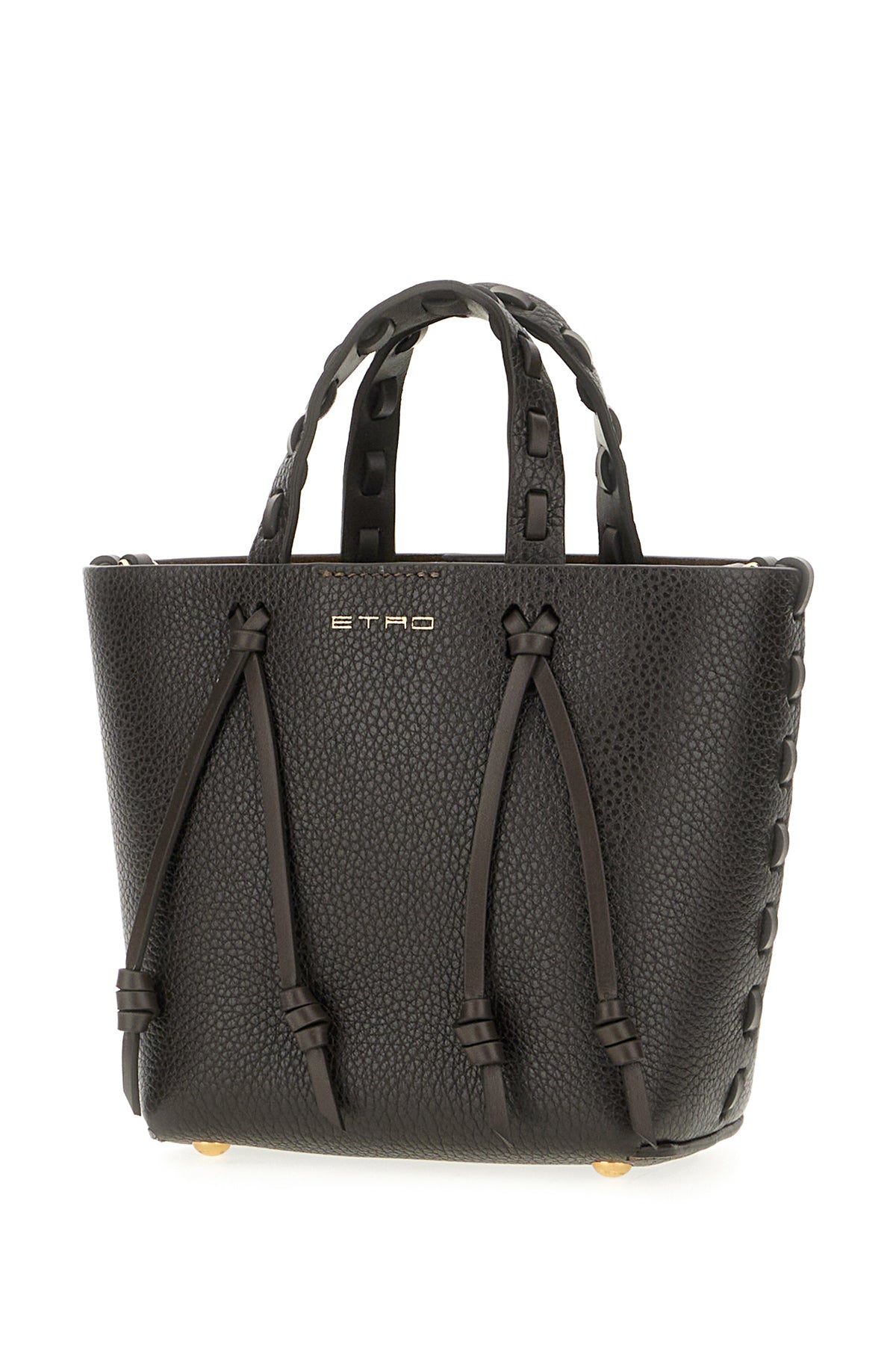 Etro Borsa Shopping Essential Special in pelle testa di moro, view 2