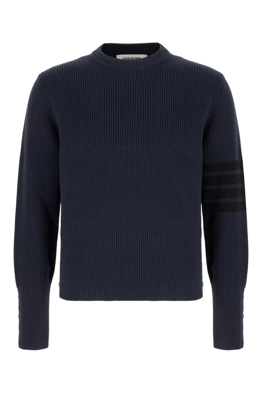 Thom Browne Maglione in cotone blu notte