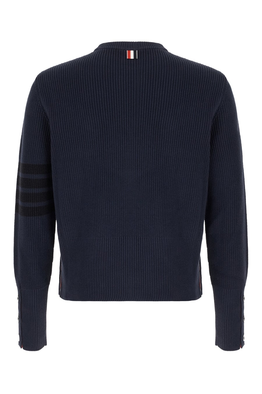 Thom Browne Maglione in cotone blu notte, view 2