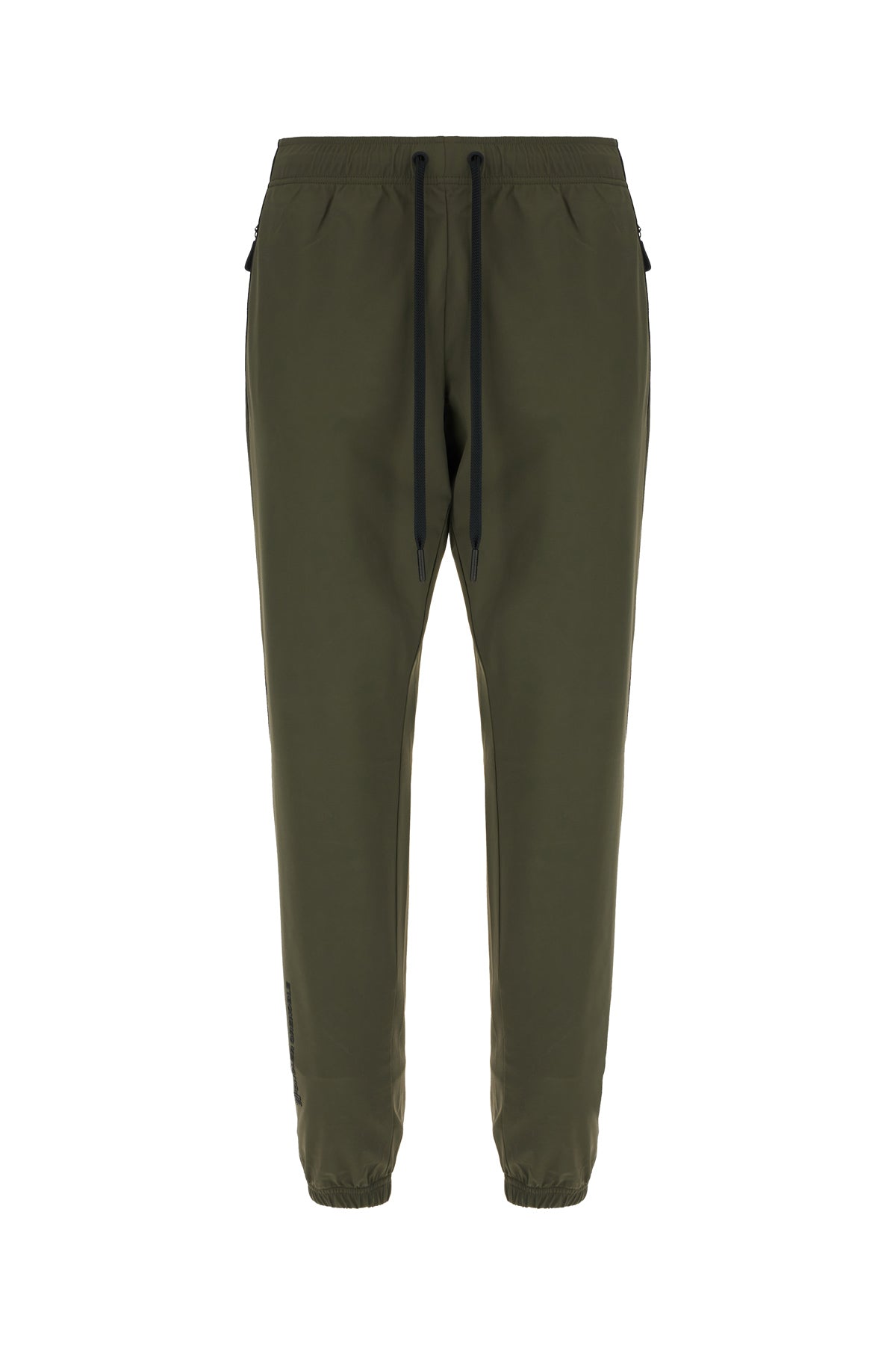 MONCLER GRENOBLE Pantalone in nylon stretch verde militare