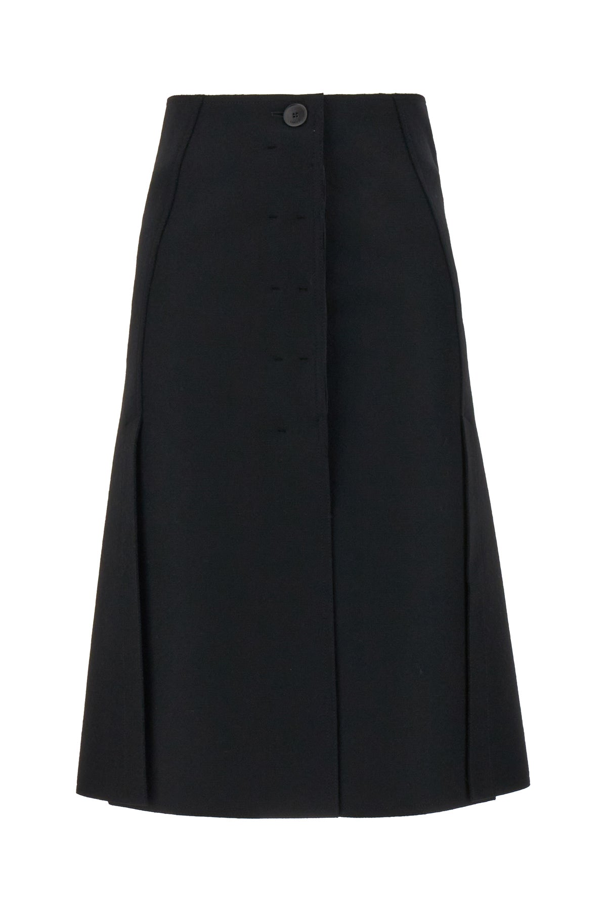 LANVIN Gonna in misto lana nera