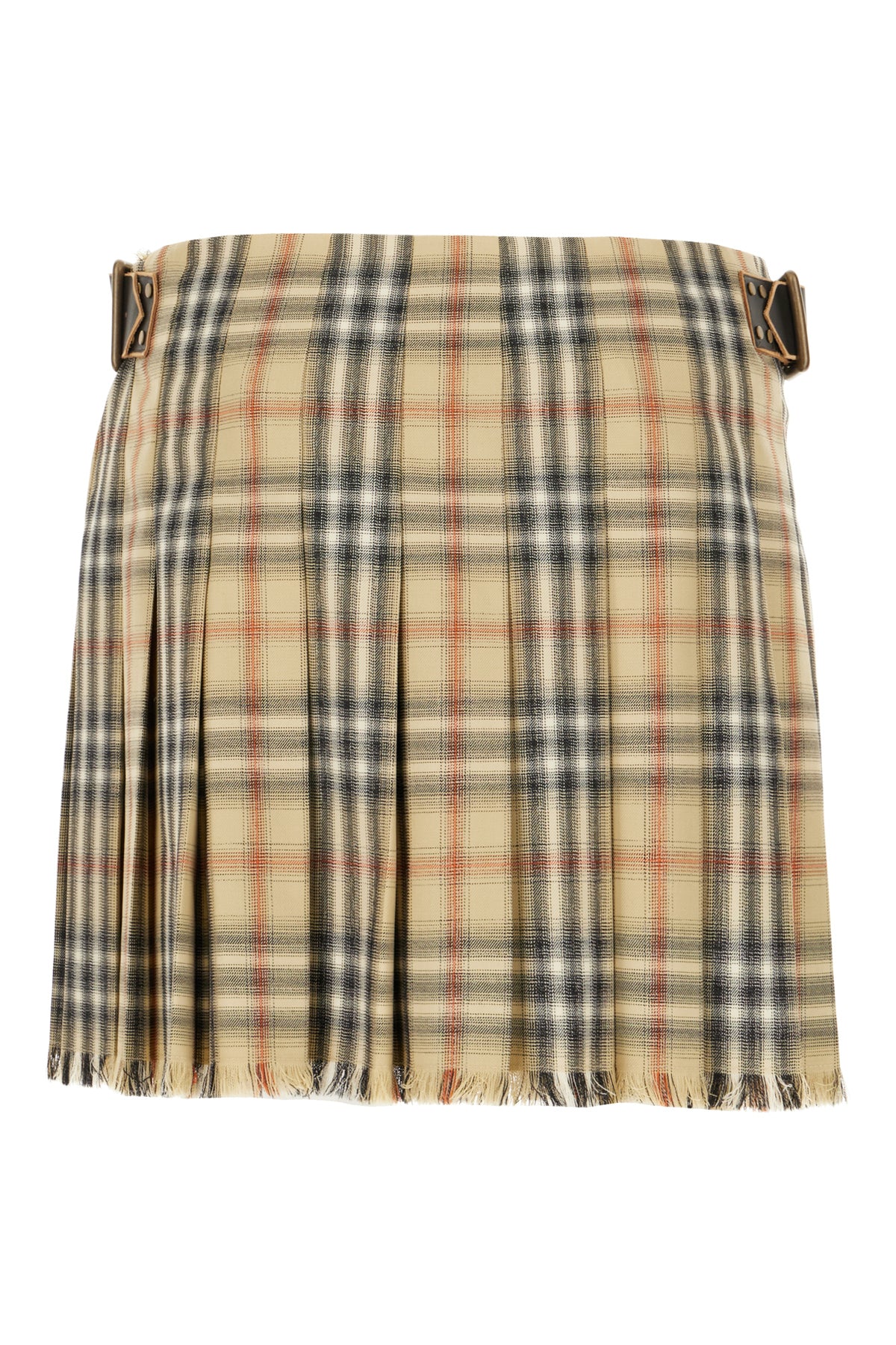 Burberry Minigonna in lana stampata, view 2