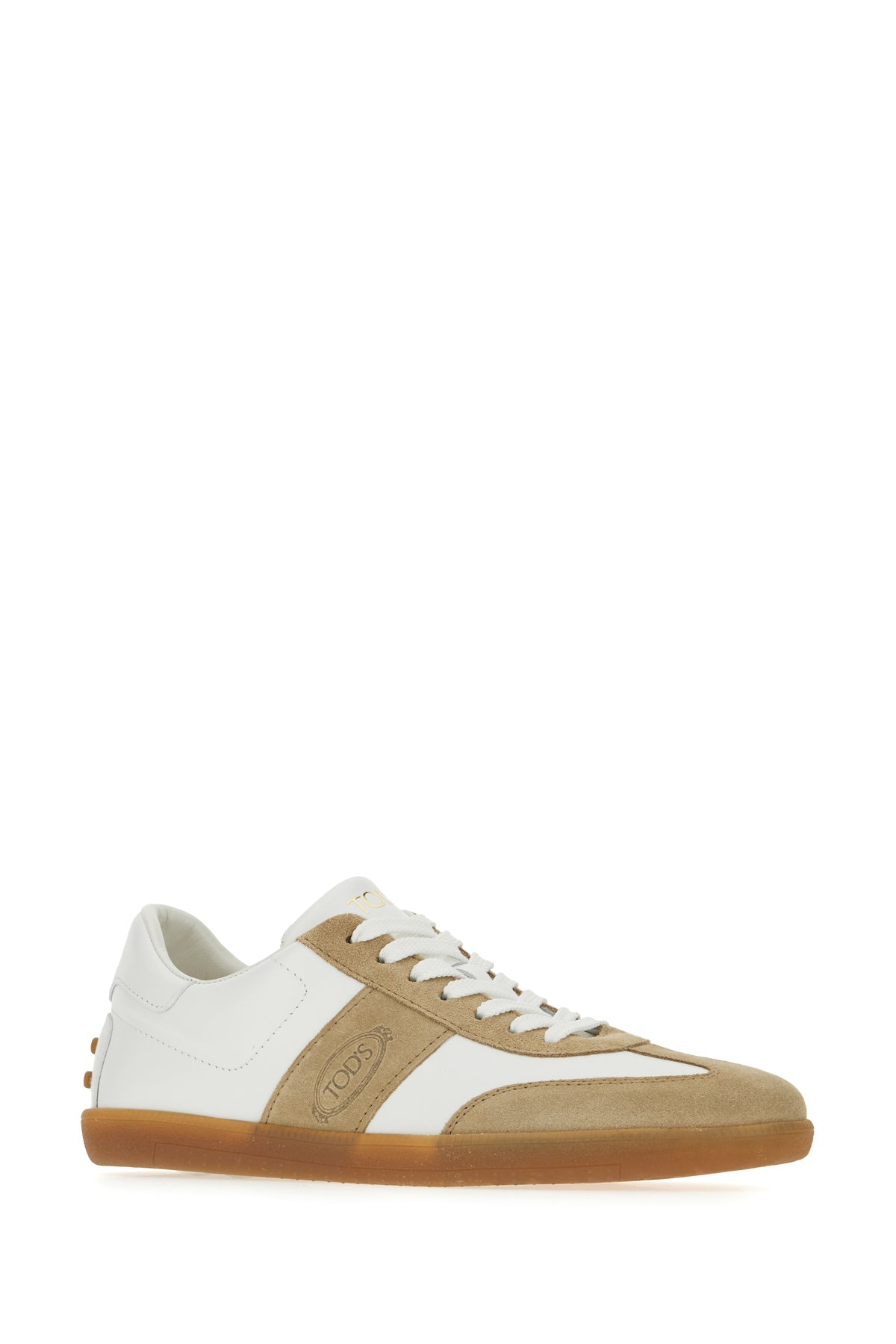 Tod's Sneakers Cassetta multicolor in pelle e pelle scamosciata, view 2