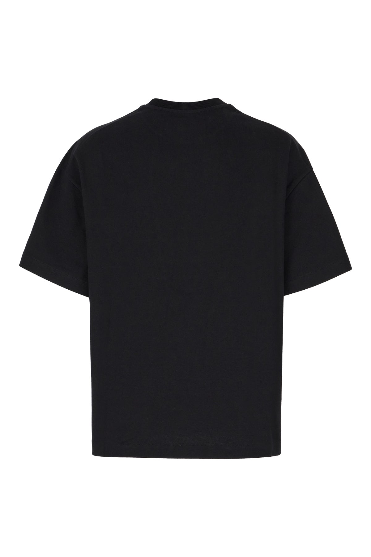 Jil Sander T-shirt oversize in cotone nero, view 2