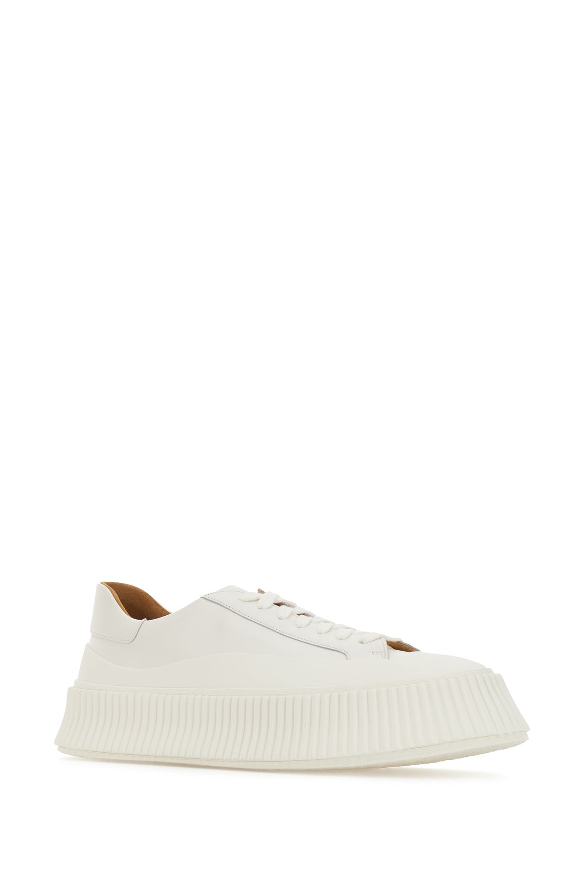 Jil Sander Sneakers in pelle avorio, view 2