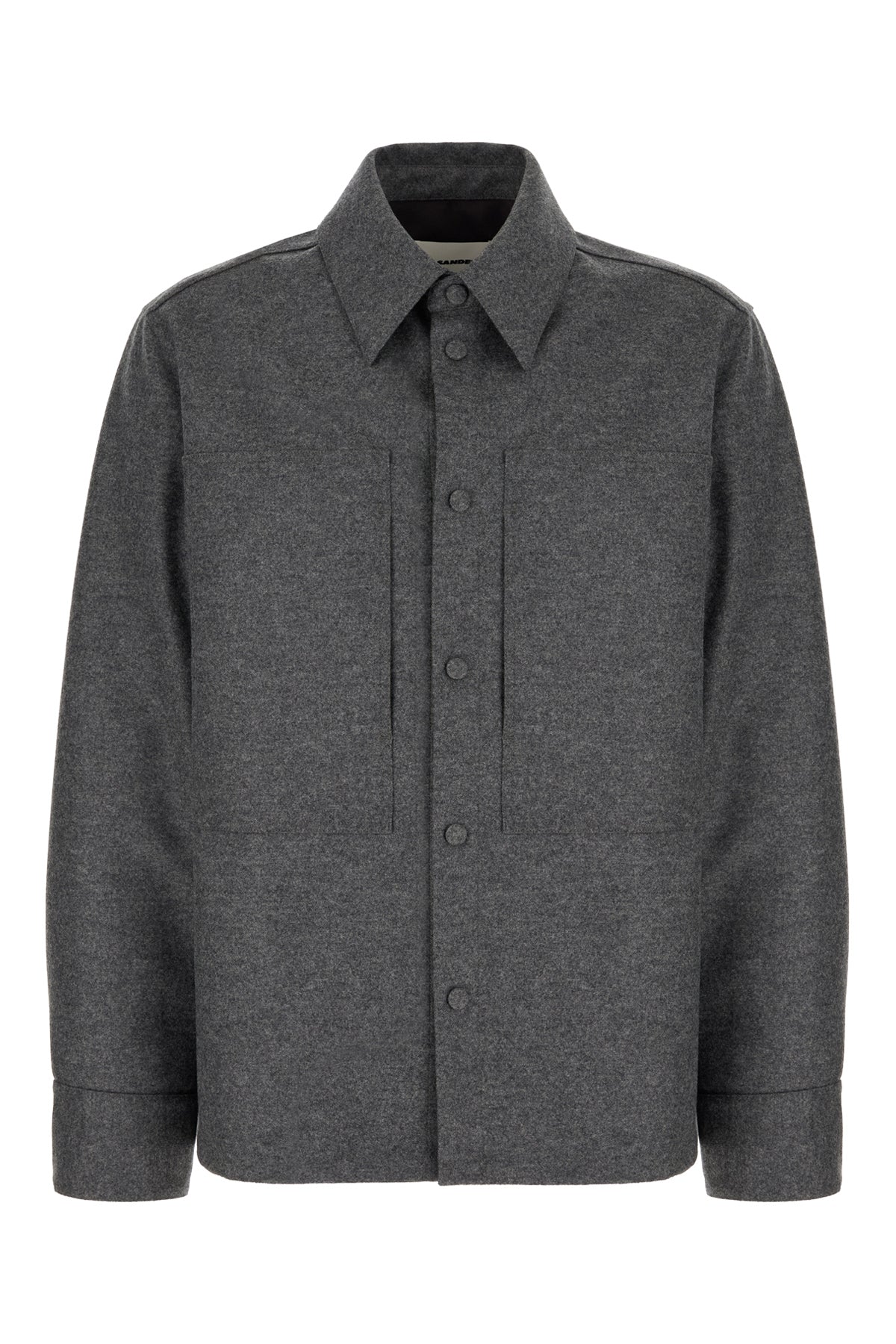 Jil Sander Camicia in lana grigia