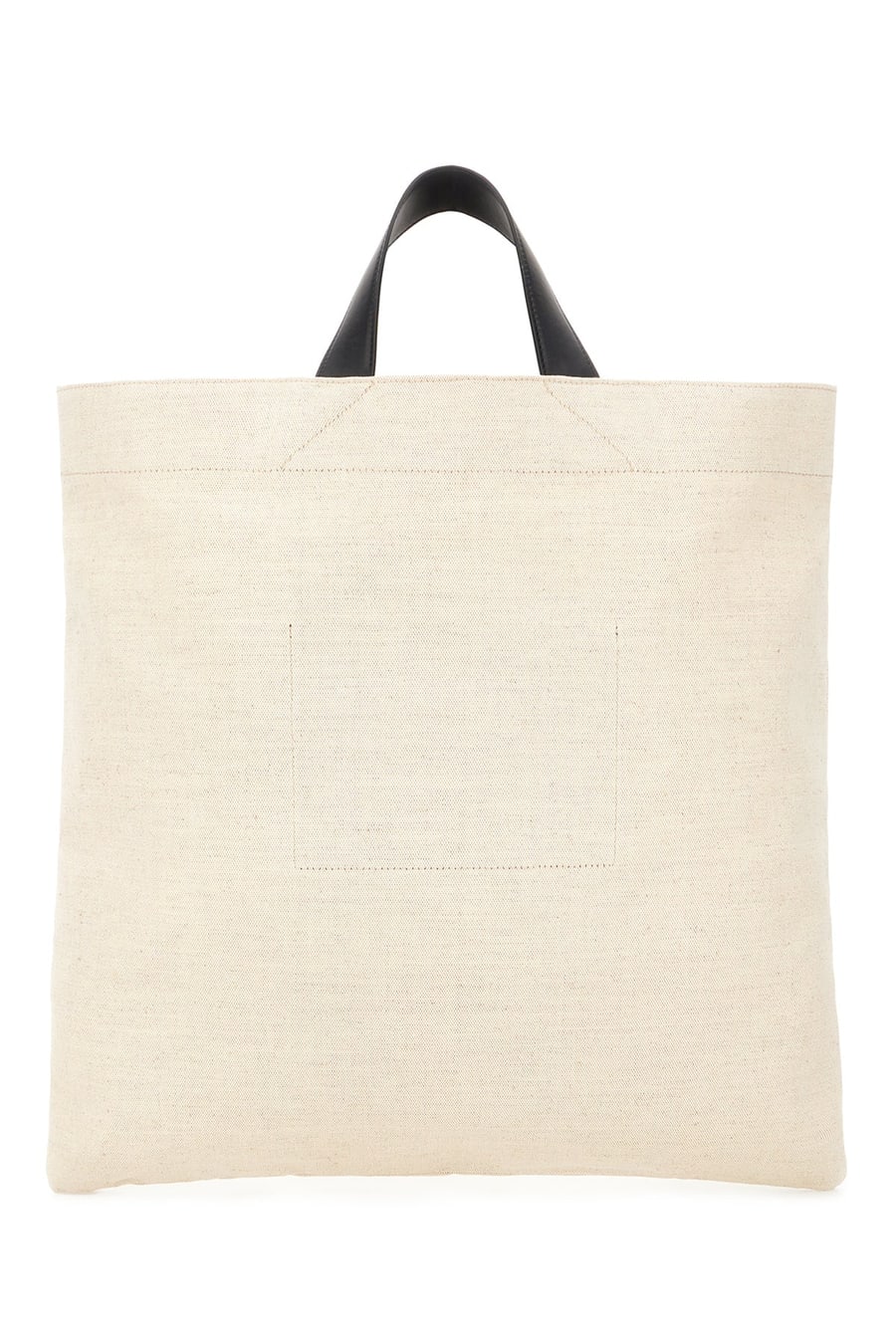 Jil Sander Borsa shopping in tela sabbia, view 3