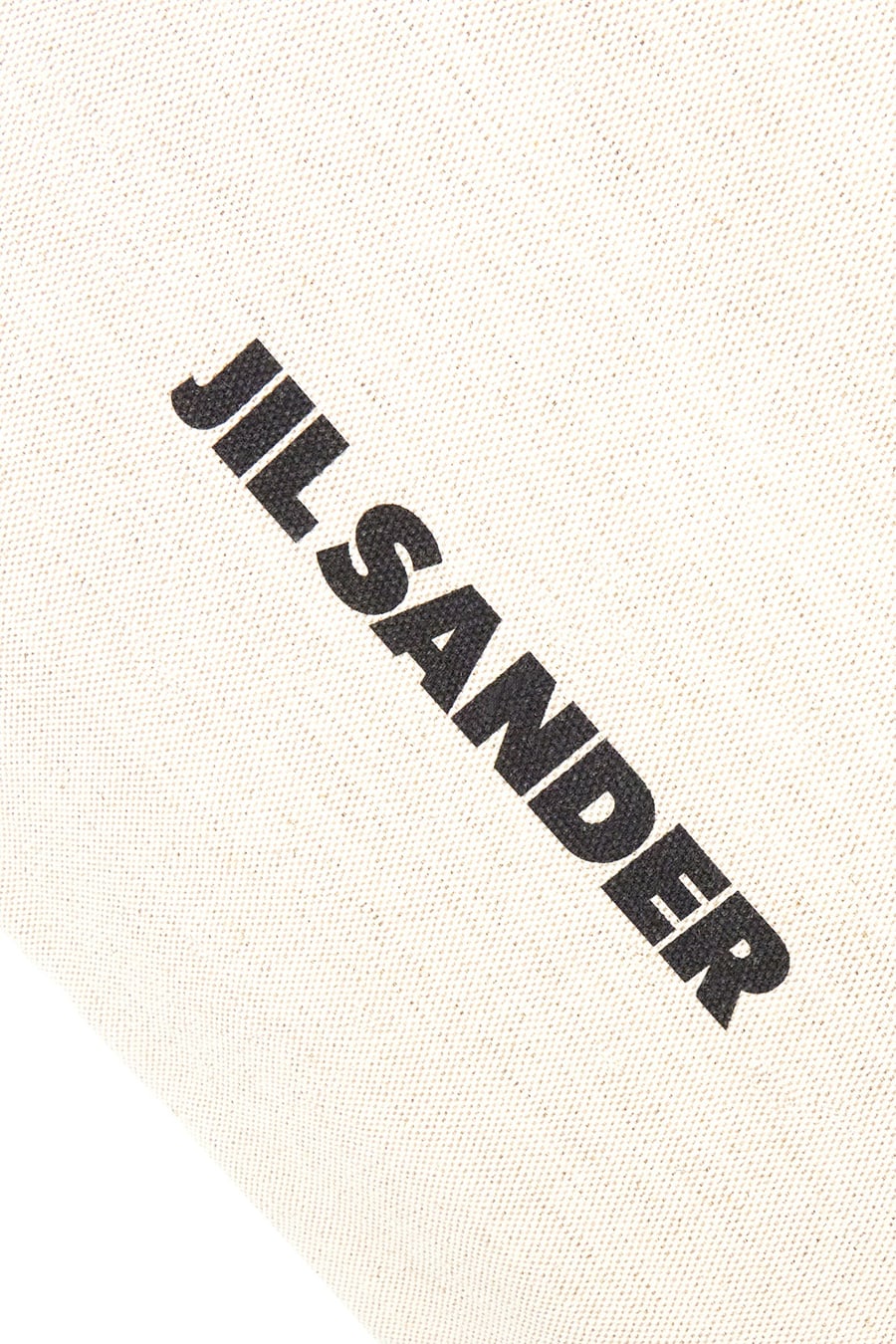 Jil Sander Borsa shopping in tela sabbia, view 4