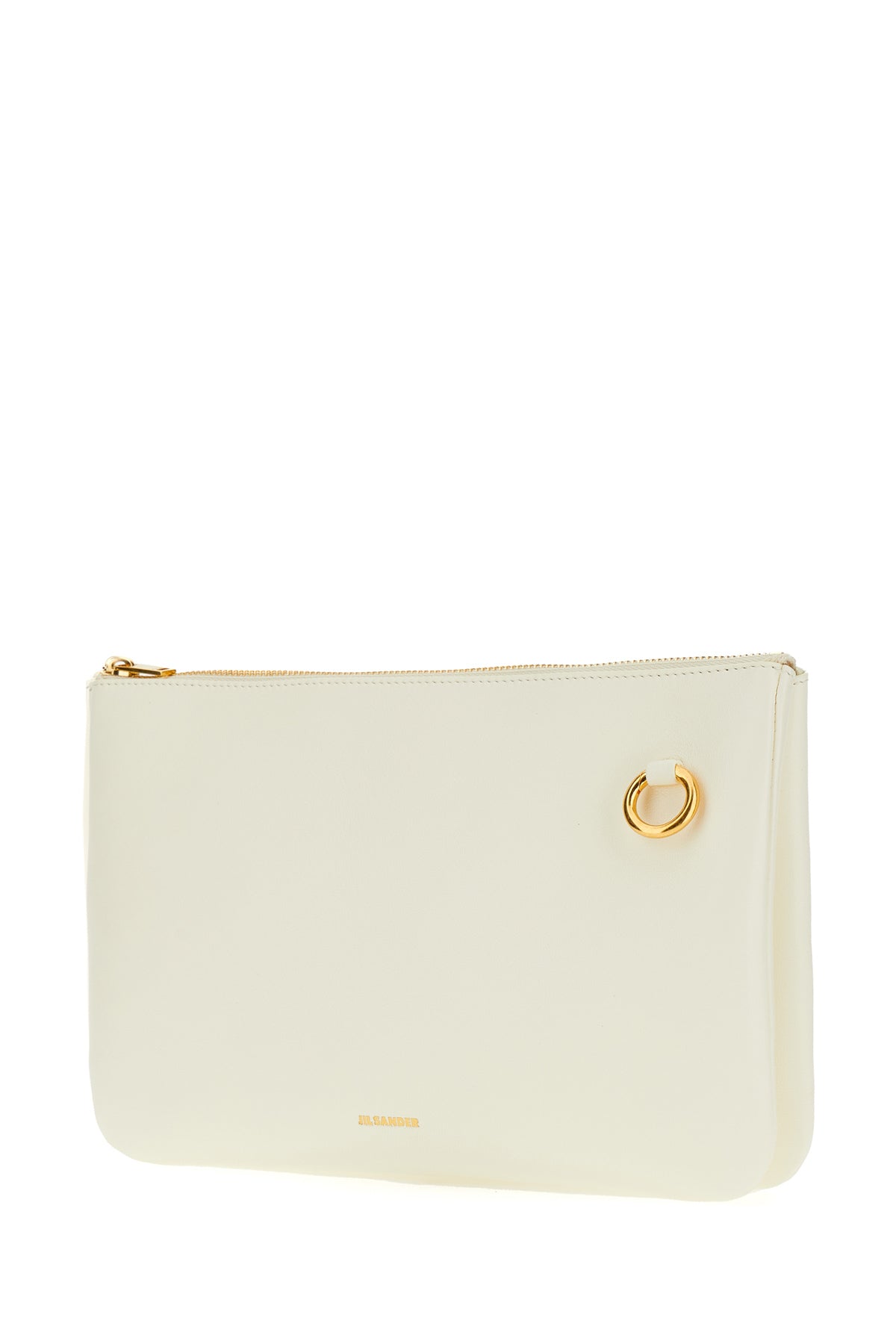 Jil Sander Borsa a tracolla in nappa avorio, view 2