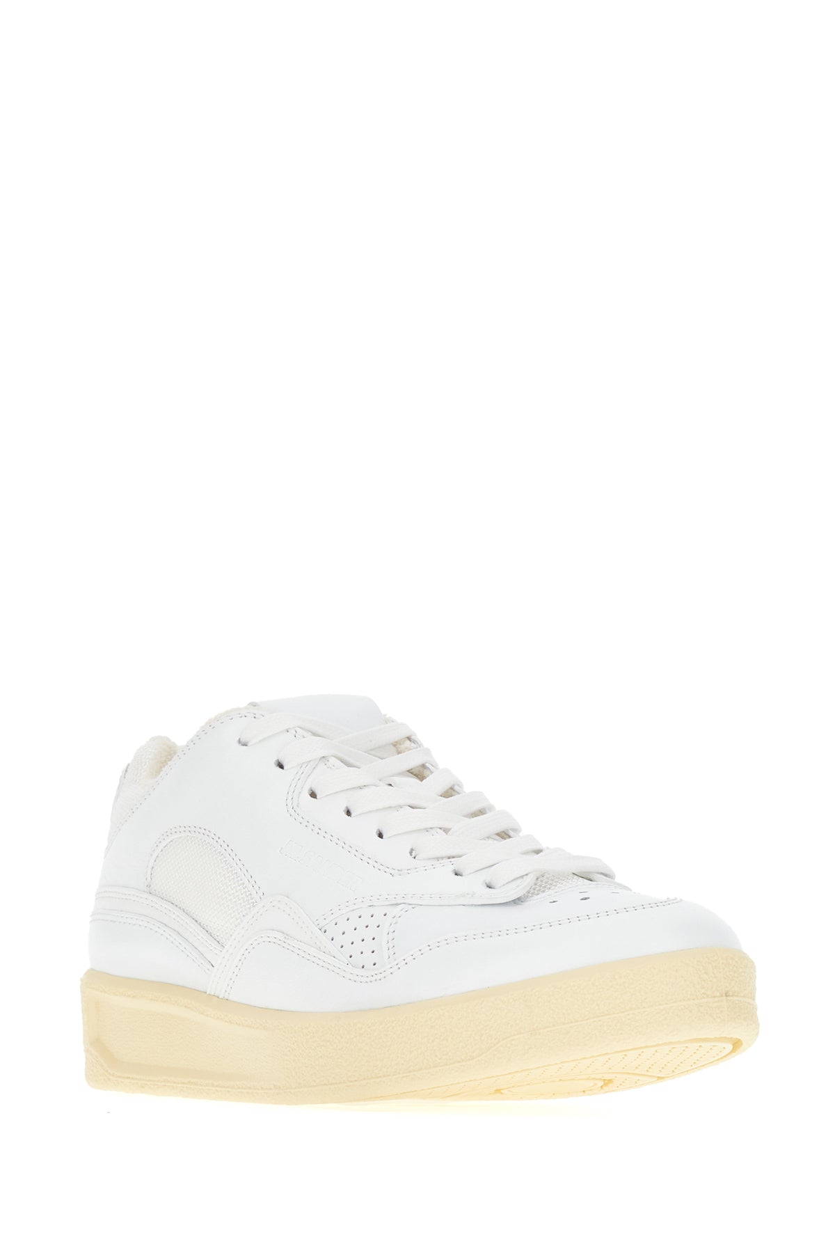Jil Sander Sneakers bianche in pelle e rete, view 2