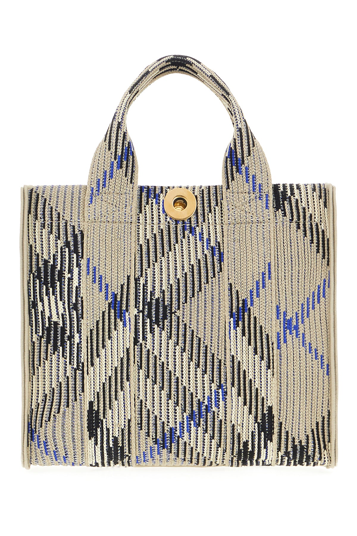 Burberry Borsa a mano mini in nylon ricamato