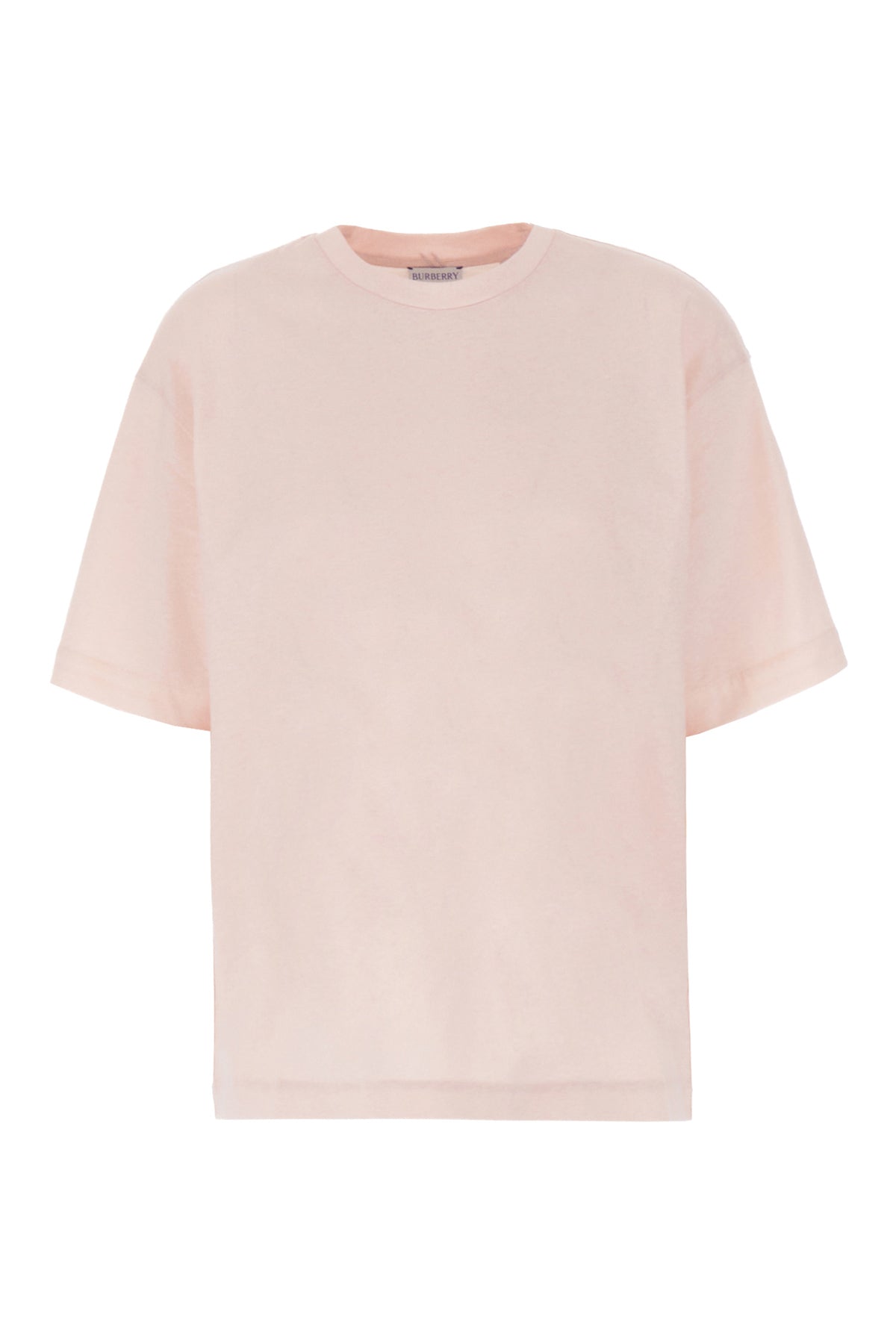 Burberry T-shirt oversize in cotone rosa pastello