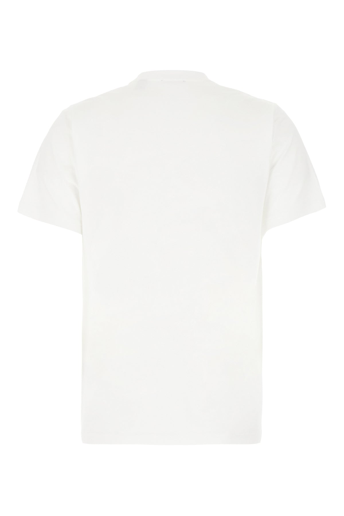 Burberry T-shirt in cotone stretch bianco, view 2