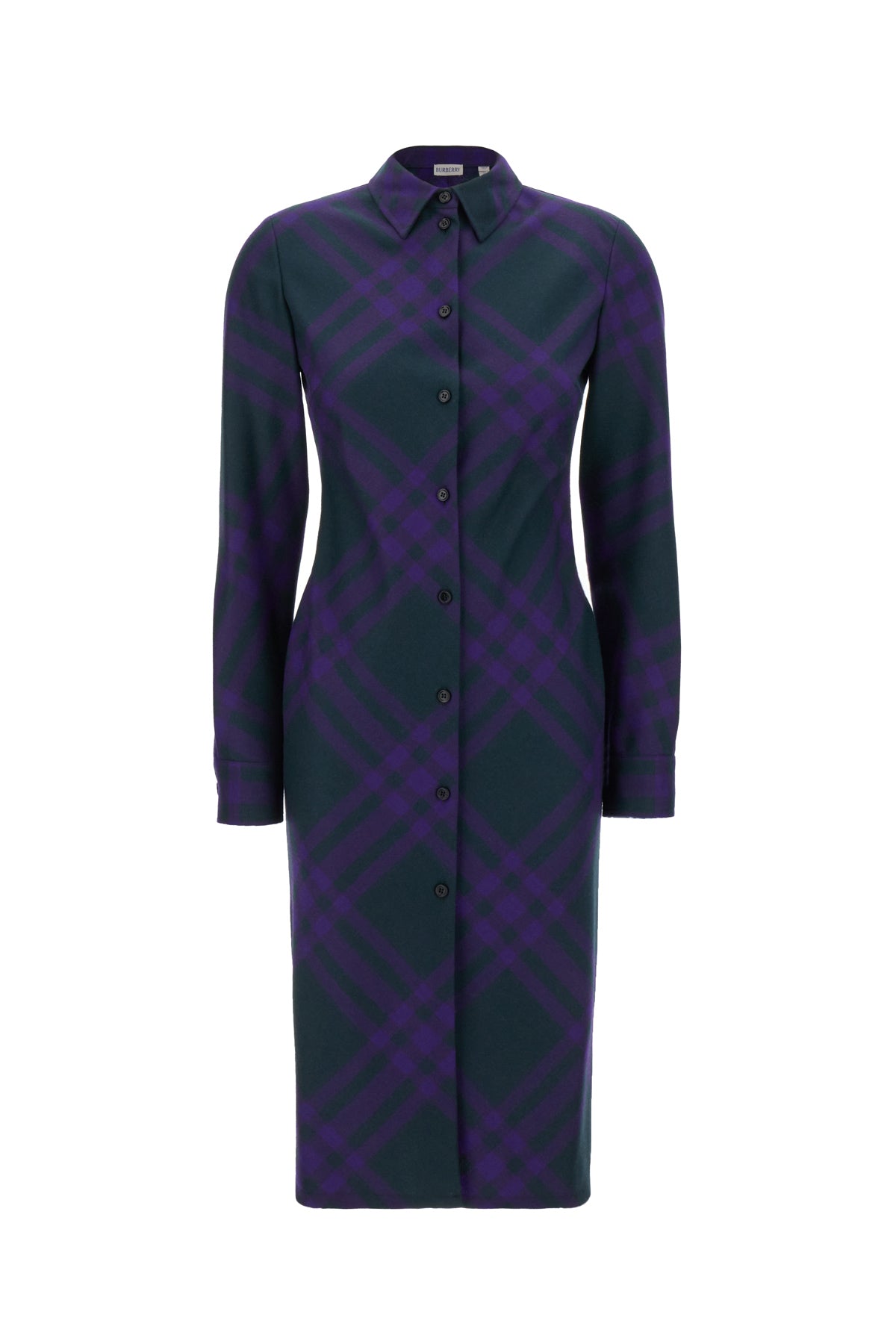 Burberry Abito chemisier in lana ricamata