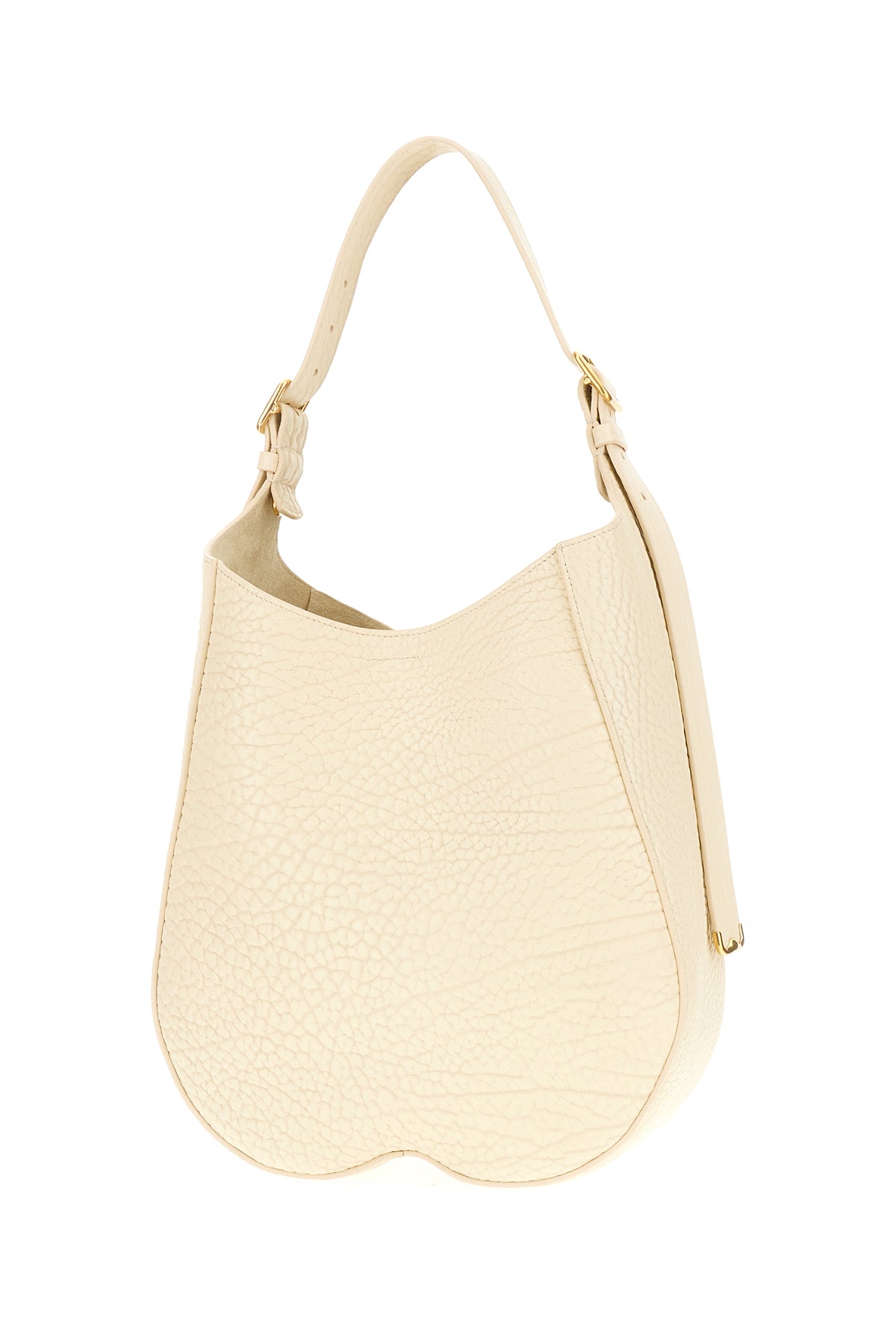 Burberry Borsa a spalla Chess media in pelle avorio, view 2