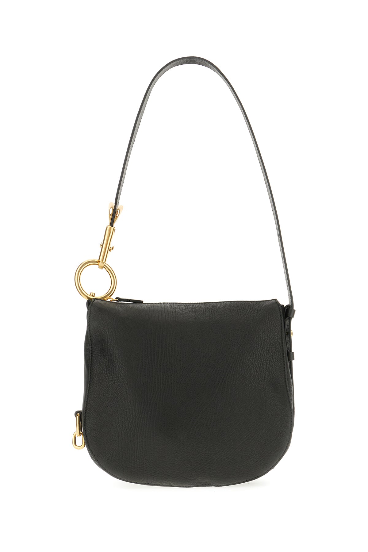 Burberry Borsa a spalla Knight piccola in pelle nera