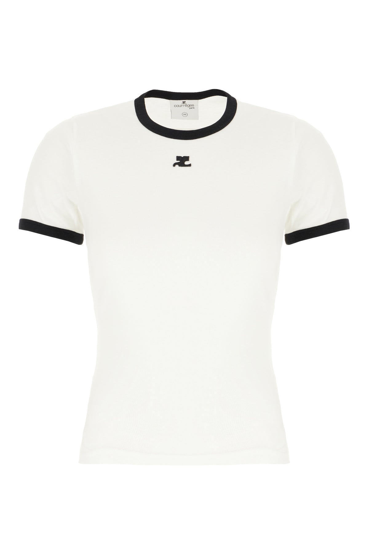 COURREGES T-shirt in cotone bianco