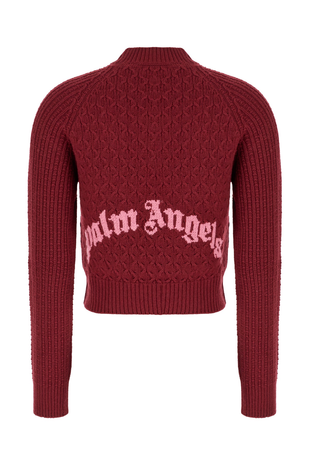 Palm Angels Maglione in misto lana vinaccia, view 2
