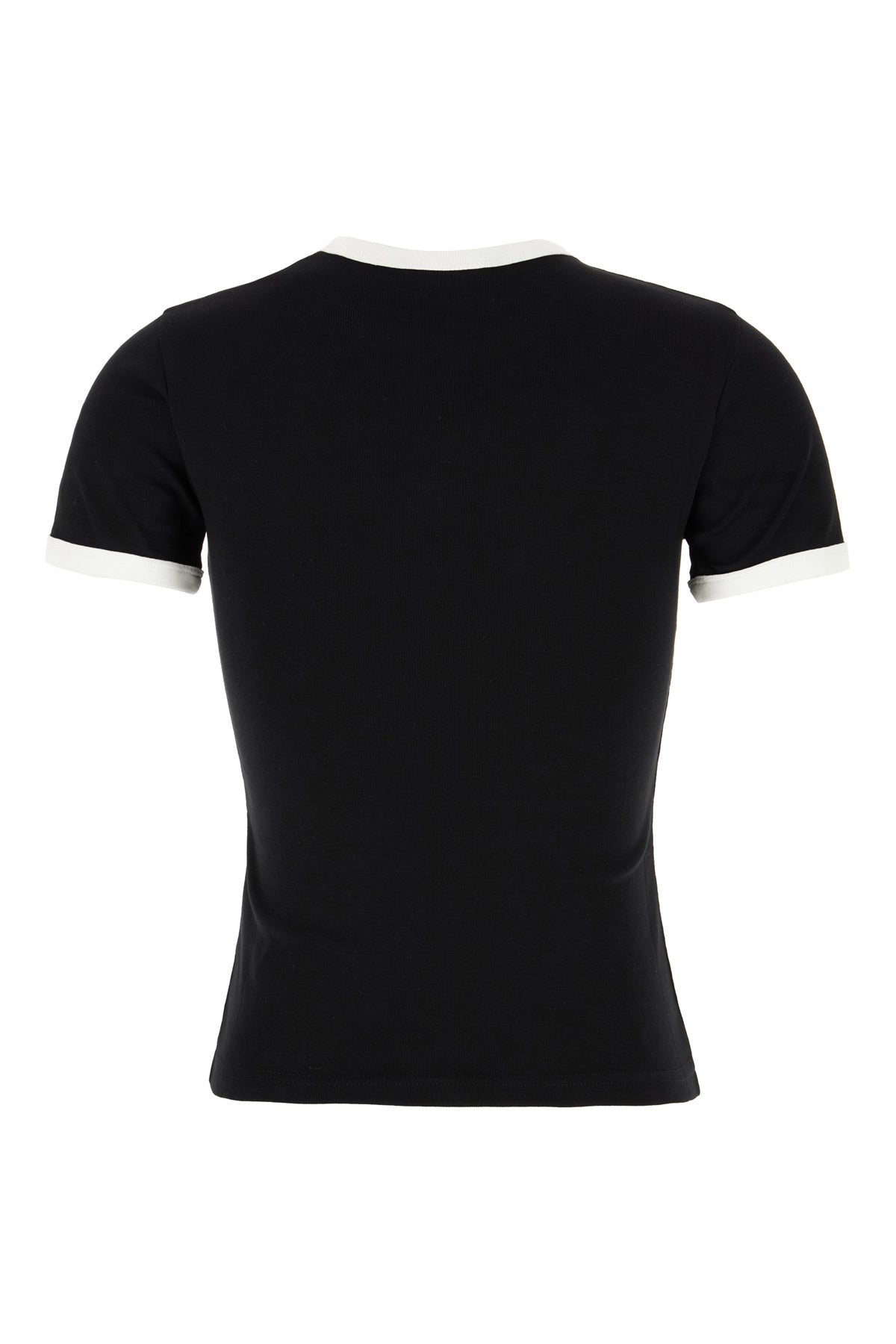 COURREGES T-shirt in cotone nero, view 2