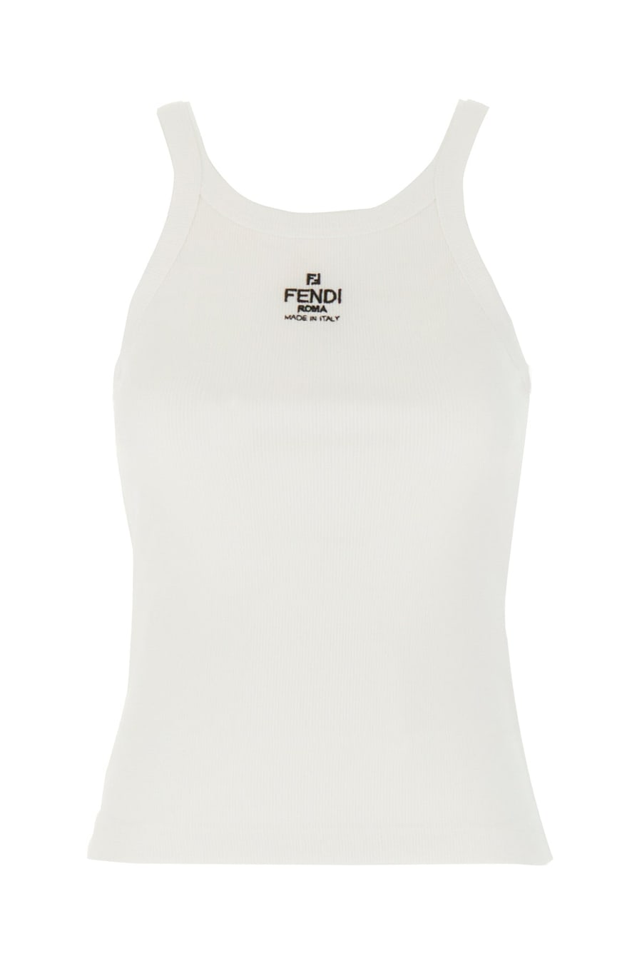 Fendi Top in cotone stretch bianco