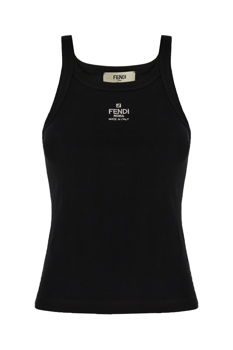 Fendi Top in cotone stretch nero