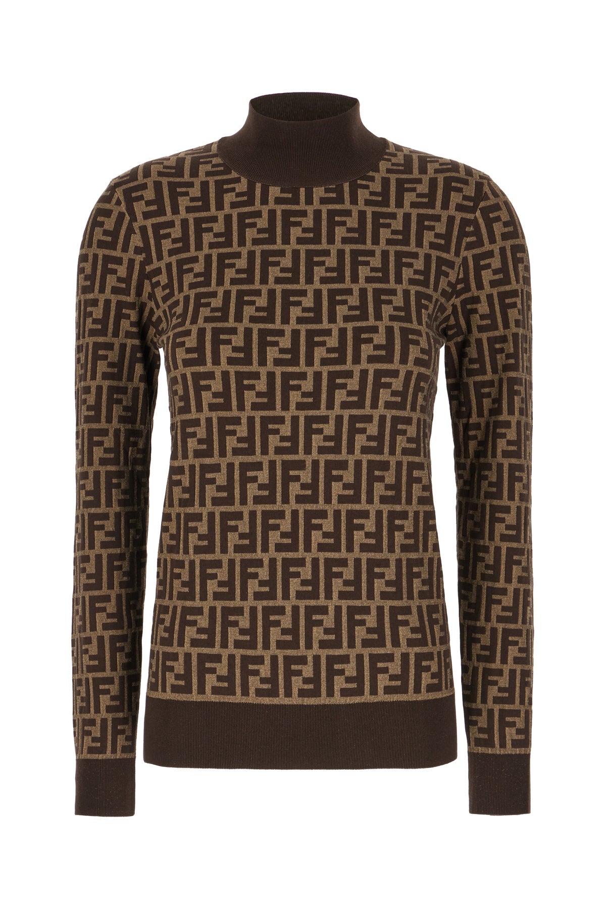 Fendi Maglione in misto cotone stretch ricamato
