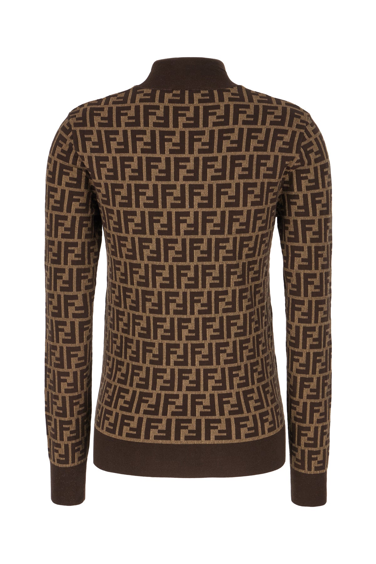 Fendi Maglione in misto cotone stretch ricamato, view 2