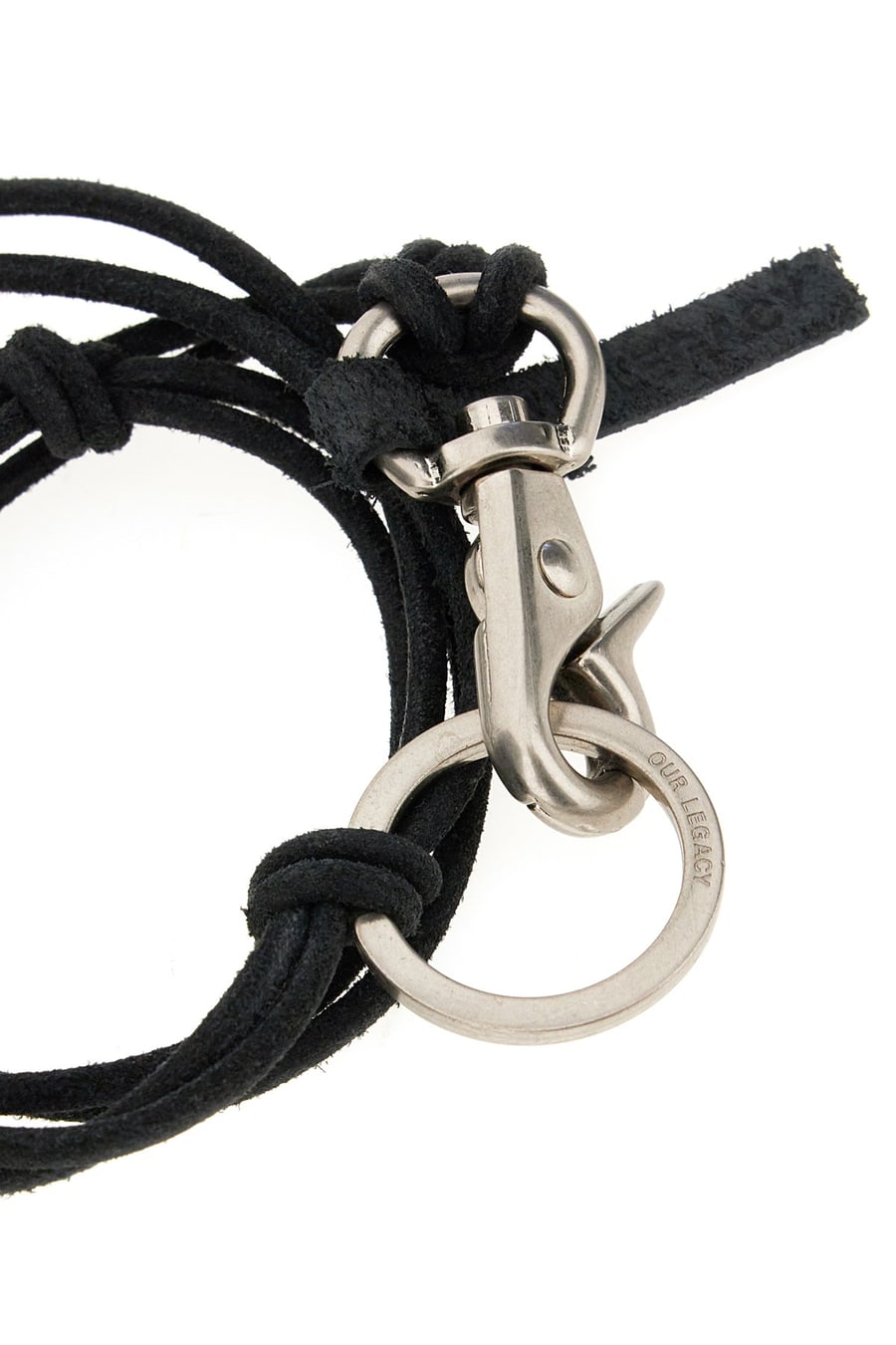 Our Legacy Bracciale in cotone nero, view 3