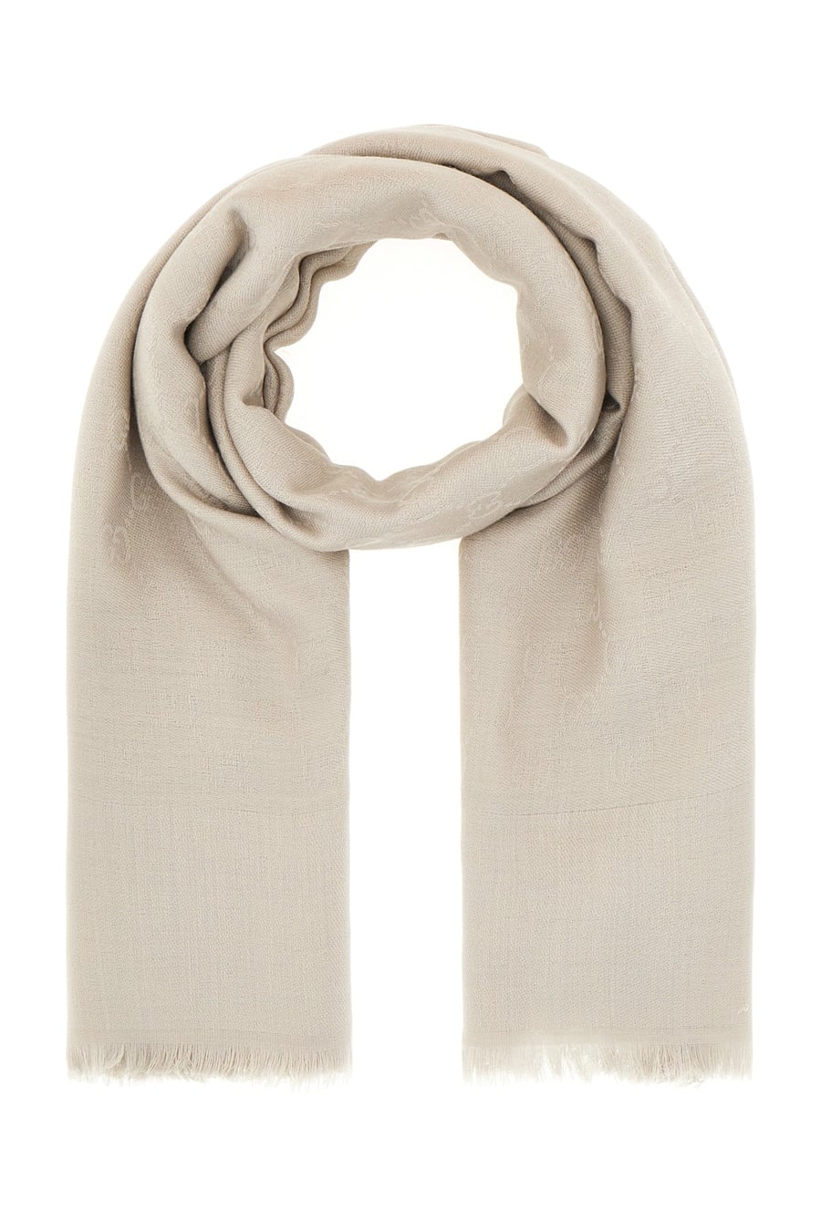 Gucci Sciarpa in misto lana grigio