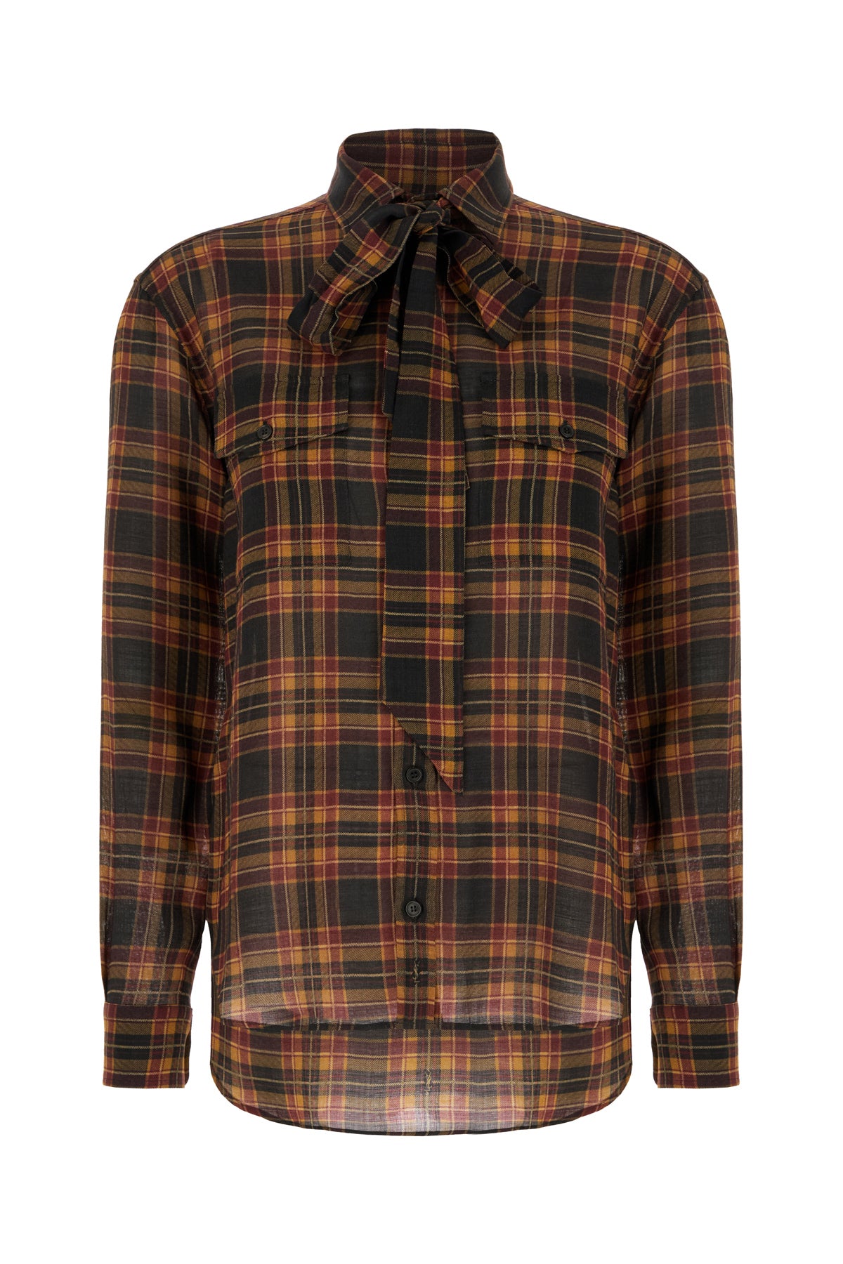 Saint Laurent Camicia in lana ricamata