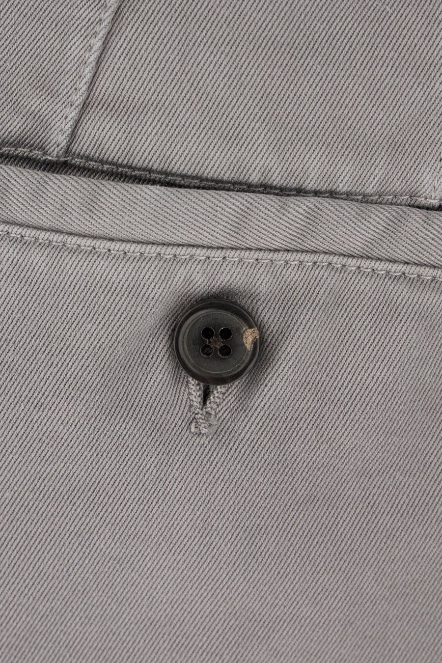 Thom Browne Pantalone chino in cotone grigio, view 3