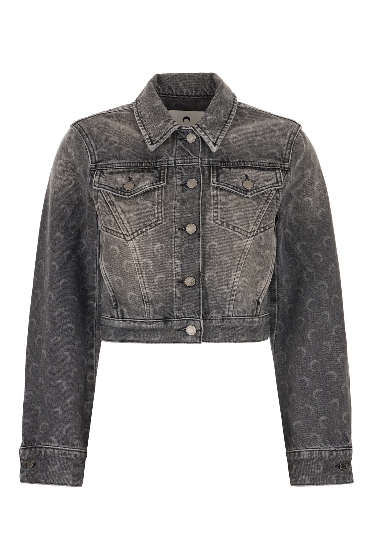 MARINE SERRE Giubbino in denim grigio