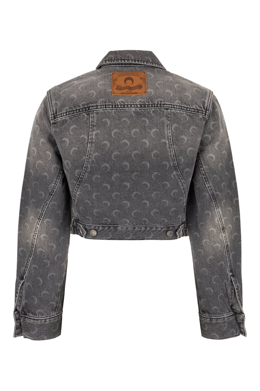 MARINE SERRE Giubbino in denim grigio, view 2