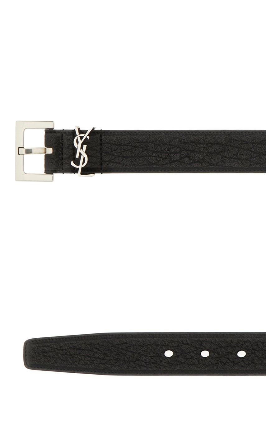 Saint Laurent Cintura in pelle nera, view 2