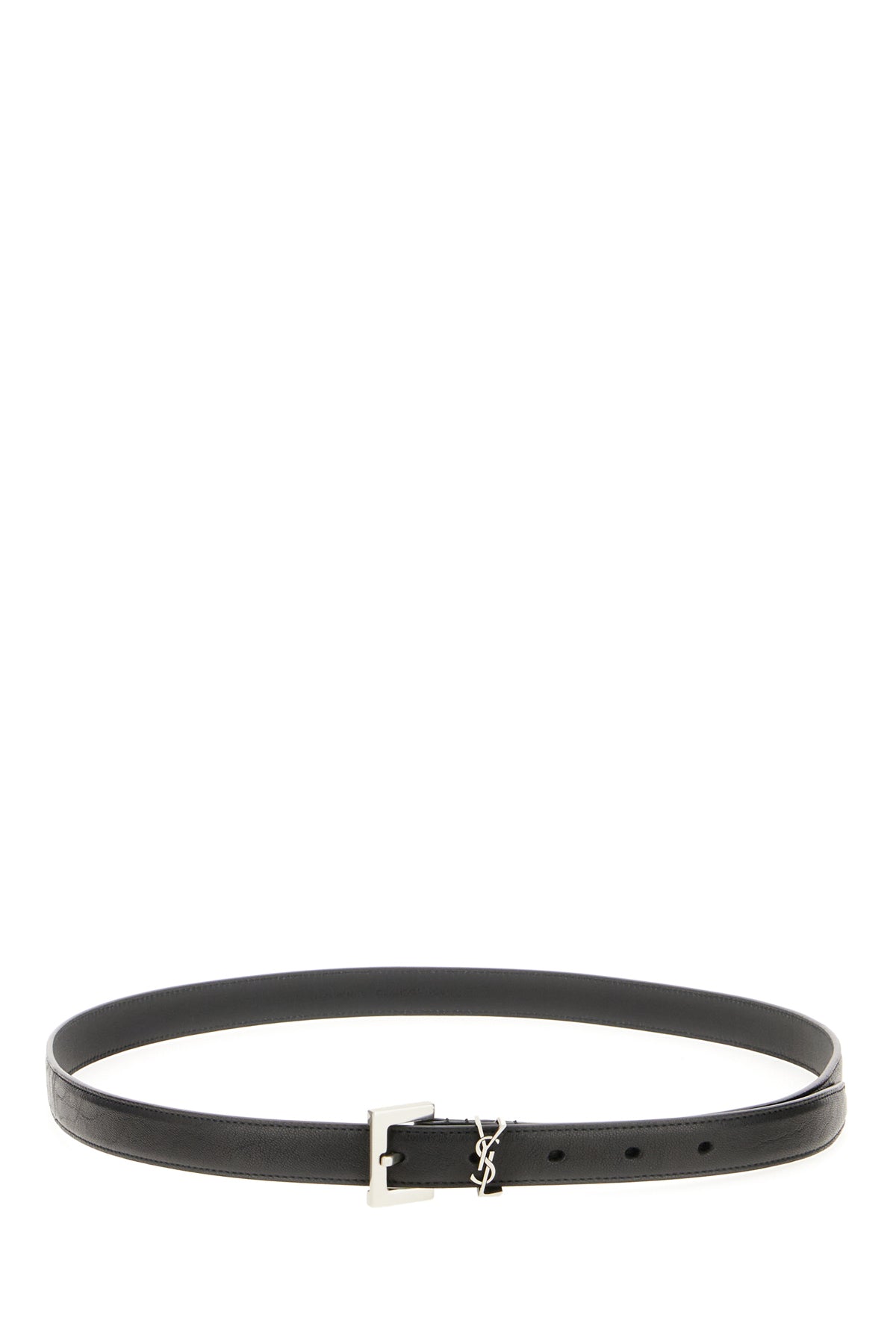 Saint Laurent Cintura in pelle nera