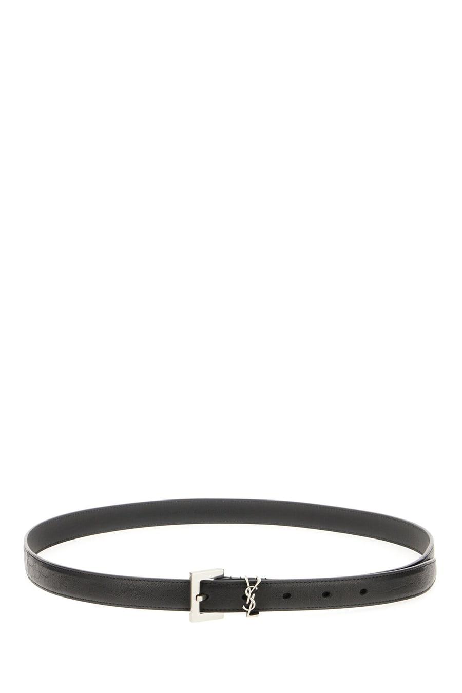 Saint Laurent Cintura in pelle nera
