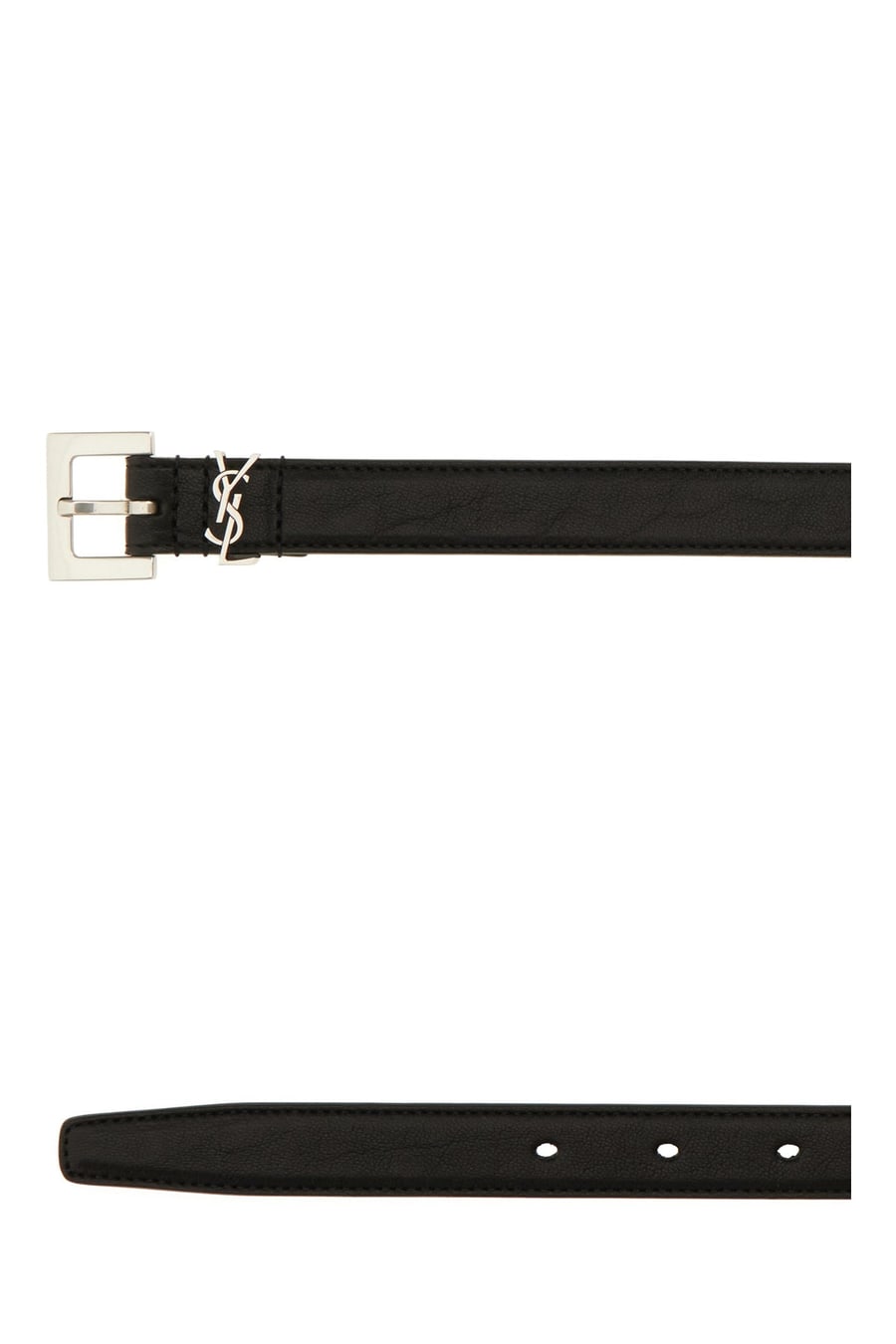Saint Laurent Cintura in pelle nera, view 2