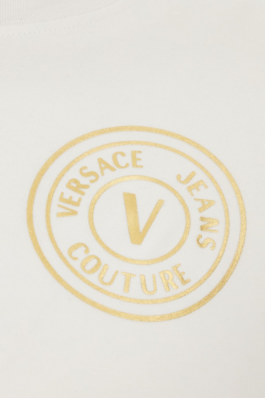 VERSACE JEANS Abito in cotone bianco, view 3