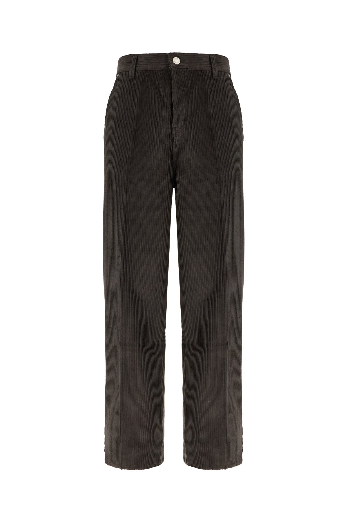 AMI Paris Pantalone in velluto a coste grigio scuro