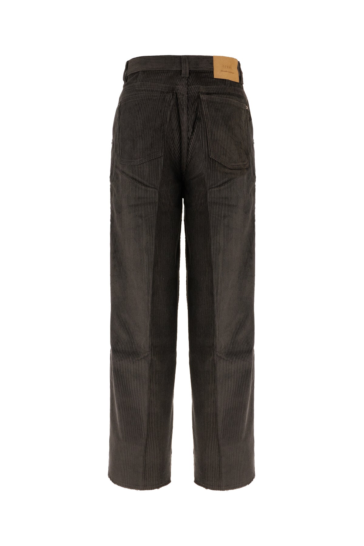 AMI Paris Pantalone in velluto a coste grigio scuro, view 2