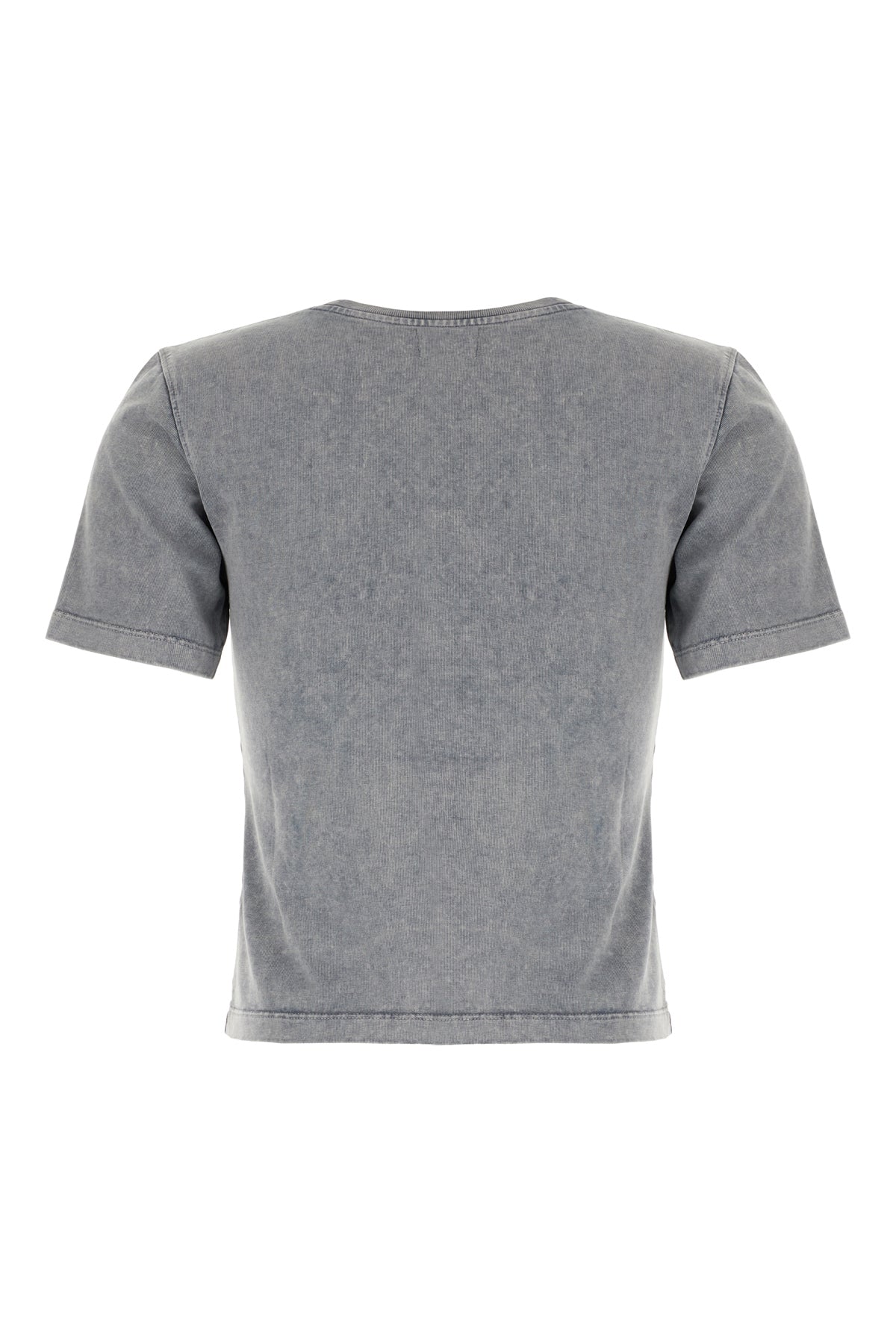 Ganni T-shirt in cotone grigio, view 2