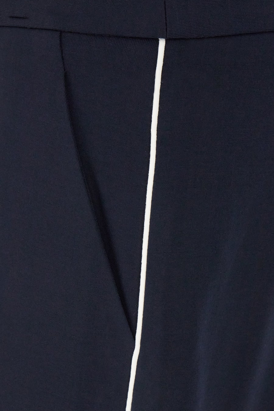 CIRCOLO Pantalone in cotone stretch blu navy, view 3